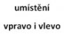 umístění vpravo i vlevo