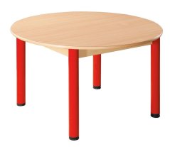 Kulatý dřevěný stůl s rektifikační patkou průměr 100 cm - M66.5 xx.