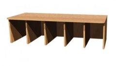 Šatní blok Denis pro děti, dvou až pětimístný včetně lavičky 0L432